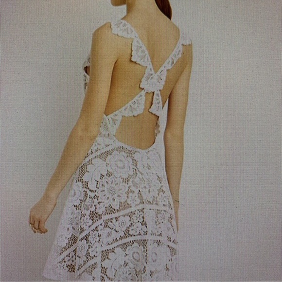 For Love & Lemons Gianna Mini Lace Apron Dress Size M - Picture 5 of 11